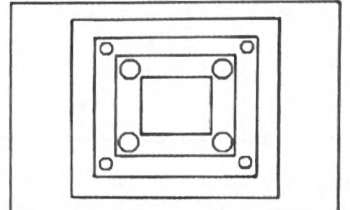 Tracing the first four dimes, one in each corner of the dime rectangle