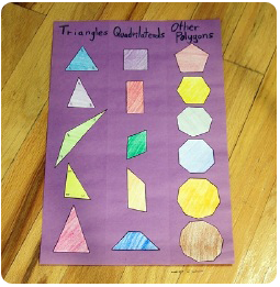 Shapes math art project